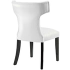 Modway - Curve Chaise à manger - Blanc-Moulures cloutées à clous