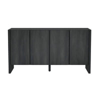 Manhattan Comfort - Buffet moderne Linda 60" à 4 portes - gris charbon-Buffet moderne et meuble de rangement pour salle à manger et salon