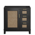 Modway - Dixie 36" Solide Armoire de toilette de salle de bain (lavabo non inclus) - Noir-9