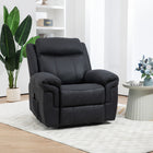 HOMCOM - Fauteuil inclinable manuel avec massage par vibrations et poches latérales - noir-Zones de massage ciblant le dos, les lombaires, les cuisses et les jambes 