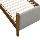 Modway - Maven Taille jumelle Tissu tapis Lit de plateforme, Noyer de blé-Capacité de poids : 794 lb.