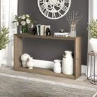 Hudson&Canal - Console Osmond 55" L - Chêne gris vieilli-Nettoyer avec un chiffon doux et sec, sans produits chimiques agressifs ni produits de nettoyage abrasifs