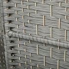 HOMCOM - Séparateur de pièce autoportant à 3 panneaux tressés à la main pour bureau à domicile ou chambre - gris mélangé-Cadre en bois de pin massif offrant un soutien solide  
