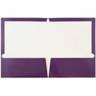 JAM Paper - Dossiers de présentation brillants laminés à deux pochettes - violet - Paquet de 6-Taille: 9,5 x 11,5 pouces