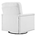 Modway - Ashton Tissu rembourré Chaise pivotante - Blanc-Épingles de pied non marquées