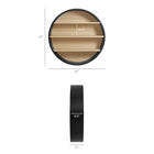 Modway - Romy 47 po Manche Étagère murale - Noir/naturel-Conception à trois niveaux