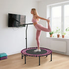 Soozier - Mini‑trampoline 45" pour adultes - Rose-Pieds en acier avec patins en caoutchouc antidérapants, assurent la stabilité au sol