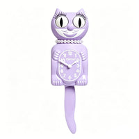Kit-Cat Klock - Horloge murale vintage coccinelle avec perles - Lilas pastel-Horloge murale de personnage emblématique présentant les yeux roulants et la queue de pendule remuante signatures