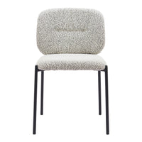 Zuo - Plat Chaise de salle à manger - Gris - Ensemble de 2-Empilable pour un rangement pratique