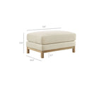 Modway - Roscoe Tissu Ottoman - Ivoire-Tissu chenille Mélange