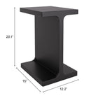 Zuo - Bama Table d’appoint - Noir-Garantie limitée de 3 ans