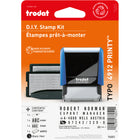 Trodat - Trousse de bricolage pour fabrication de timbres auto-encreurs Printy 4912, sans incidence sur le climat, 4 lignes-Tampons encreurs de rechange en sus  