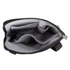 Travelon - Sac bandoulière mince classique antivol à double fermeture éclair - 9 po l x 10,25 po H x 1 po P - Noir-Fentes pour cartes et passeport avec blocage RFID pour protéger les données personnelles