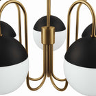 Modway - Stellar 5-Lumière Lustre - Laiton satin opale-Homologué UL pour les emplacements humides