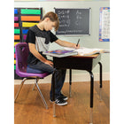 Bouncyband - Coussin sensoriel antimicrobien Wiggle Wedge, carré de 10 po-Le coussin ergonomique incline doucement les hanches, le bassin et la colonne vertébrale vers l'avant, plaçant les enfants dans une position assise plus active, les encourageant à s'asseoir correctement, améliorant la posture et renforçant le tronc