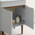 Modway - Harvest Vanette de salle de bain - Gris blanc-Portes doubles à fermeture douce