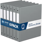 Davis Group Super économie, Reliure à anneaux ronds 1 po, paquet de 6 – Gris-3 Reliure À Anneaux