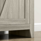 HOMCOM - Armoire de cuisine 48 po avec porte de grange - gris-Conception anti-basculement pour plus de sécurité 