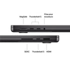 Apple - MacBook Pro 14 po - M5 Max - CPU 18 cœurs - SSD 2 To - Mémoire 36 Go - Noir infini-Caméra et audio de pointe - Profitez d'un son limpide et d'un cadrage toujours parfait grâce à la caméra Center Stage 12 Mpx, aux trois micros de qualité studio et aux six haut-parleurs avec Audio spatial et prise en charge de Dolby Atmos