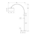Monarch Specialties - 9641 81"H Lampadaire - Métal Noir/Abat-Jour Noir-Une base solide en marbre assure une stabilité fiable tout en ajoutant une touche sophistiquée et tendance qui ancre la lampe avec élégance dans n'importe quelle pièce