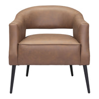 Zuo - Berkeley Fauteuil d’appoint - Brun vintage-Confort moelleux et matériaux durables