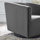 Modway - Twist Salon Accent Performance Velvet Chaise pivotante - Gris-Tissu résistant aux taches