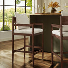 Modway - Remington Tabouret de bar - Sel-Oreiller arrière amovible avec tissu en tissage à tissage slug