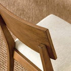 Modway - Pax Bois Fauteuils d’accompagnement à manger Ensemble de 2 - Tissage à bruyère gland beige clair-Glissements au pied sans marquer