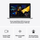 Apple - Portatif MacBook Pro 14 po - M4 Pro - 14 cœurs - SSD 1 To - Mémoire unifiée 24 Go - Argent - Anglais-Écran Pro Brillant: L'écran liquid retina xdr 14,2 po affiche une luminosité en continu jusqu’à 1 000 nits, avec des pics de luminosité à 1 600 nits et un contraste de 1 000 000:1