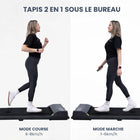 MotionGrey - Tapis de marche - Tapis roulant cardio portable sous bureau - Noir-Suivez le temps, la distance, la vitesse, les pas et les calories sur l’écran LED, avec télécommande pour un réglage facile
