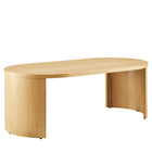 Modway - Aspect Bois ovale Table basse - Chêne-Pattes arquées réversibles