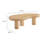 Modway - Elowen Intérieur - Terrasse extérieure Faux travertin texturé Table basse - Travertin-Finition en travertin synthétique