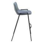 Zuo - Desi Tabouret de bar - Gris azur - Ensemble de 2-Dimensions: 21,7 po L x 20,7 po L x 39,0 po H