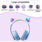 MyBat - Casque Bluetooth Pro Katchy Kitty, Bleue-Cette version prend en charge des profils tels que A2DP, AVRCP, HFP, etc., garantissant la compatibilité avec une large gamme d'appareils