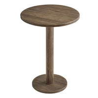 Modway - Neo Rond 31 po Terrasse extérieure Bois Patio Bar Table - Brun Cacao-Bois d’acacia massif