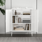 Manhattan Comfort - Naomi 31,5 po Buffet d’Appoint Moderne - Blanc-Lignes épurées et silhouette minimaliste, parfait pour les espaces contemporains et transitionnels