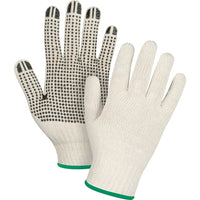 Zenith Safety - Gants À Pois, Poly/Coton, Un Côté, Calibre 7, Petit, paquet de 240-Revêtement Un côté