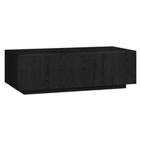 Hudson&Canal - Table basse rectangulaire Paxton 48" de largeur, , grain noir-Un design contemporain moderne pour votre salon, votre bureau et plus encore