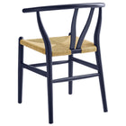 Modway - Amish 32" Chaise d’accent pour salle à manger - Bleu Minuit-Arrivée entièrement assemblée
