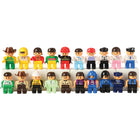Cre8tive Minds - Personnes pour blocs de construction de taille préscolaire - Ensemble de 20-Mesures 2 1/2 po