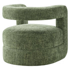 Modway - Jaylin Rembourré Chenille Chaise d’accent - Basil-Épingles de pied non marquées