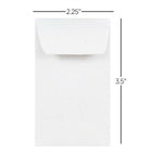 JAM Paper - Enveloppes #1 pour Pièces de Monnaie avec Colle Humectable, Blanc, 2 1/4 x 3 1/2, Paquet de 500-Imprimables et personnalisables : si vous souhaitez personnaliser ou étiqueter vos enveloppes sans problème, vous avez de la chance ! ces enveloppes sont imprimables, vous pouvez donc utiliser votre imprimante laser ou à jet d'encre domestique pour les adresser. elles sont imprimables sur des imprimantes commerciales numériques et offset. pas besoin de vous soucier des bavures ou des bourrages, car ce