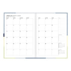 Letts of London - 2027 Agenda hebdomadaire et mensuel Gradient semaine sur deux pages – 8-1/4" x 5-7/8" – Couleurs assorties – Multilingue-Fermeture élastique avec boucle pour stylo