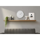 Monarch Specialties - 9114 Horloge Murale Rond de 12" - Cadre Blanc-Profitez d'une ambiance paisible grâce à un mécanisme sans tic-tac et un mouvement à quartz, garantissant une mesure précise du temps tout en créant un environnement serein dans n'importe quel espace intérieur