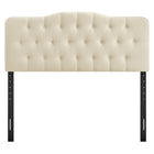 Modway - Annabel Mélange de lin premium Tête de lit King, Lin-Tête de lit rembourrée en mousse dense