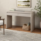 Hudson&Canal - Bureau Ashcroft 48'' - Aulne blanc-Fini dans une finition blanche imitation bois d'aulne