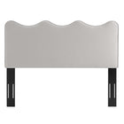 Modway - Athena Performance Velvet Tête de lit King/King de Californie, Gris clair-Tissu résistant aux taches durable