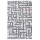 Modway - Nahia Labyrinthe géométrique Tapis de 5 pi l x 8 pi L - Ivoire gris clair et bleu ciel-Tapis de labyrinthe géométrique