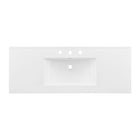 Modway - Cayman Bassin simple 48" Lavabo de salle de bain in Blanc-Trous de robinet centraux de 8 pouces