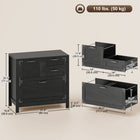 HOMCOM - Armoire à dossiers 4 tiroirs avec glissières silencieuses - grain de bois noir-Surface de 0,98 po (25 mm) d'épaisseur pouvant accueillir facilement des imprimantes, scanners ou objets de décoration 